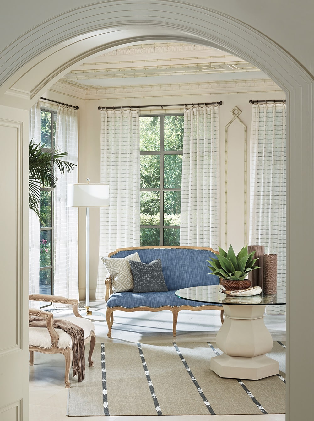 Perennials fabrics in boutique hotel