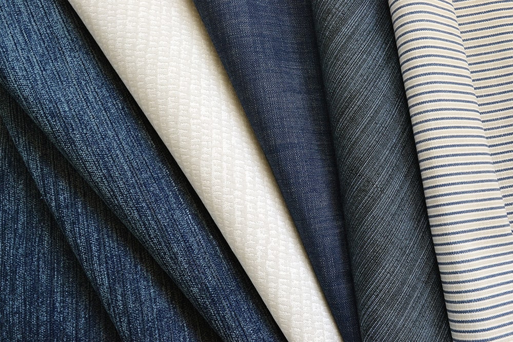 Perennials fabric in assorted textures and colors