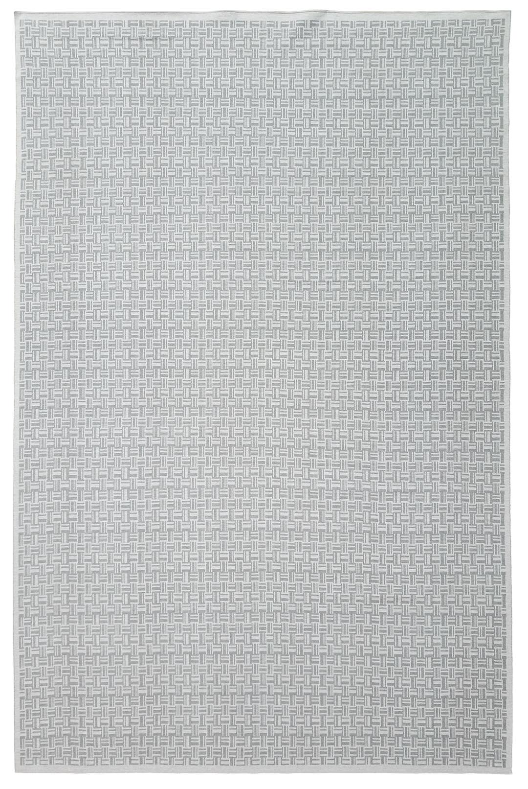 Shadow Box Flatwoven Rug in Platinum