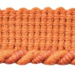 Spiral Cordwelt shown in the Red Coralcolor option.