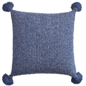 La Loup Tasseled Pillow in Blue Boy