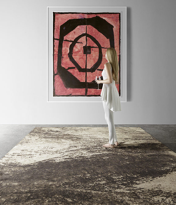 Glankoff rug with woman