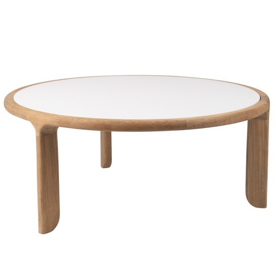 Radia Low Round Coffee Table With Stone Top Sutherland Furniture