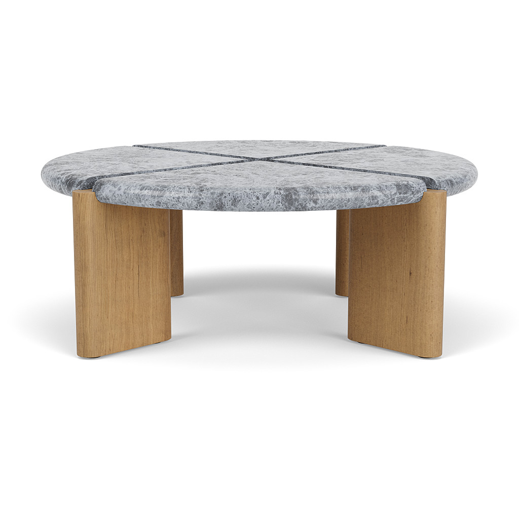 Samsa Medium Round Coffee Table With Stone Top | Sutherland Furniture