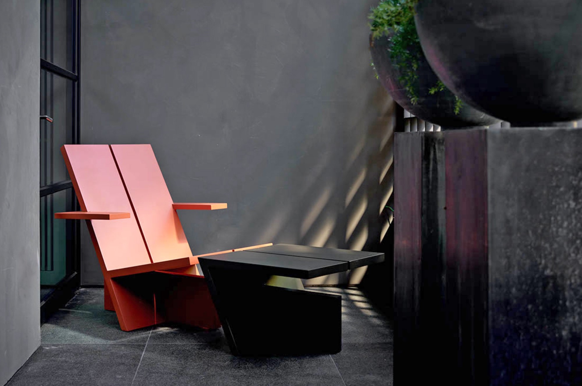 Wabi Sabi Ottoman In Aluminum | Sutherland Furniture