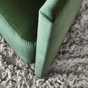 Call of the Wild rug under lounge chair in Big Softy-Matcha