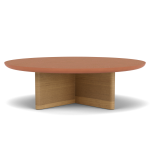 Monaco Round Coffee Table With Dekton Top_Terracotta