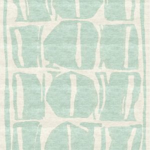 Woodblock Tibetan Knot Rug in Patina Colorway