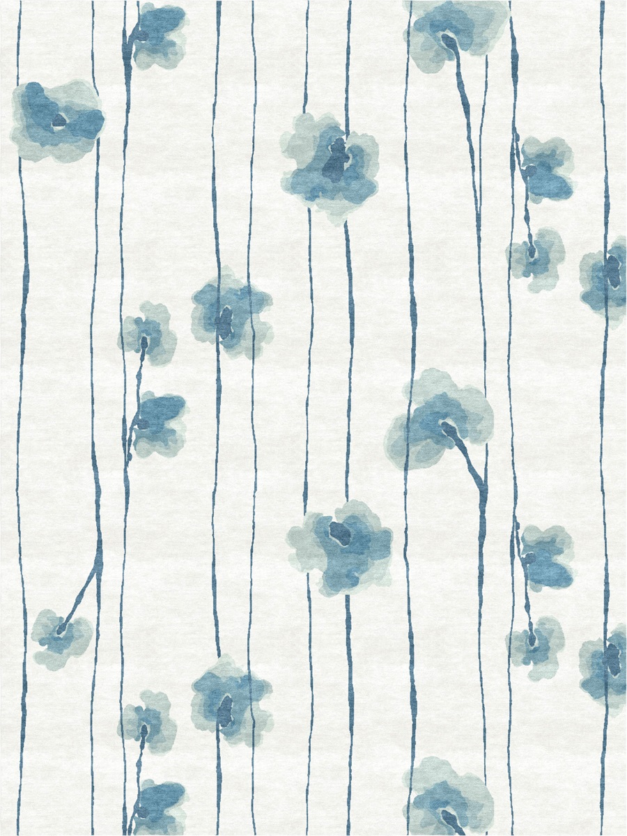 En Plein Air Tibetan Knot Rug in Zephyr Colorway