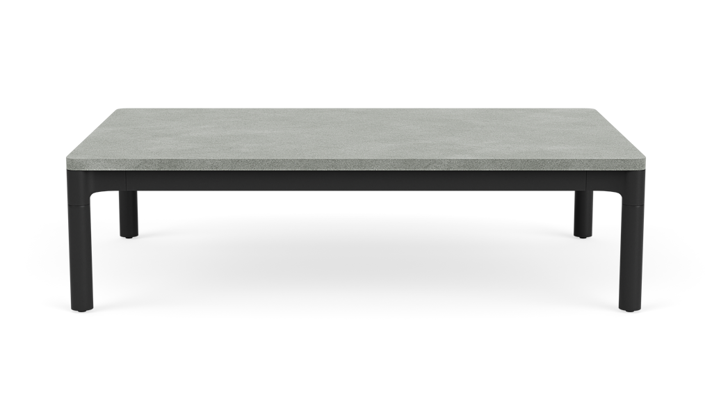Table - Franck Aluminum Rect. Coffee Table With Stone