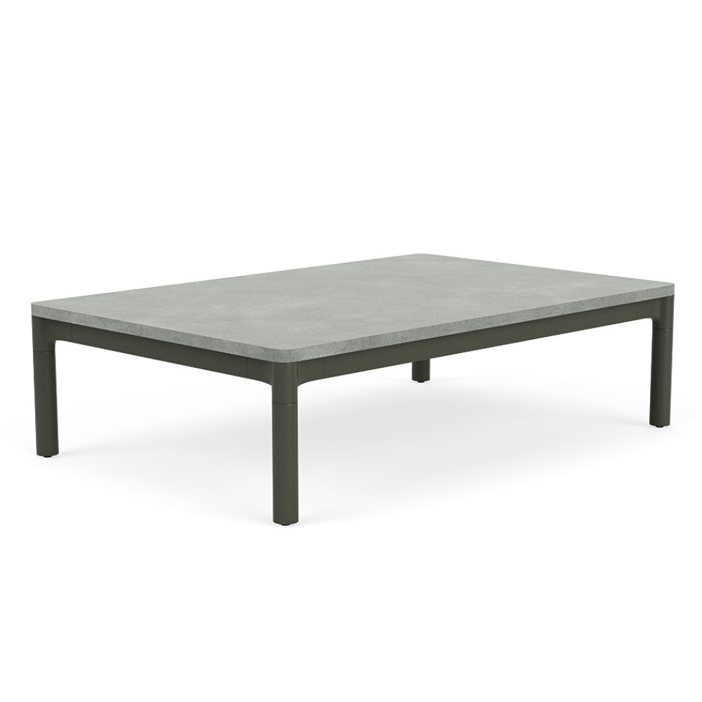 Table - Franck Aluminum Rect. Coffee Table With Stone