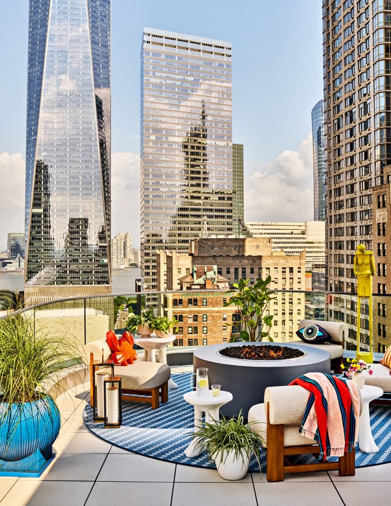 Sutherland Dickinson African Table at Real Simple Home Outdoor Terrace by Nuz Nazawa