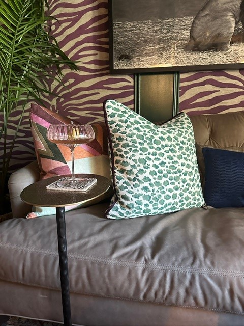 Tracery Interiors Kips Bay Showhouse Hallway featuring Perennials fabrics