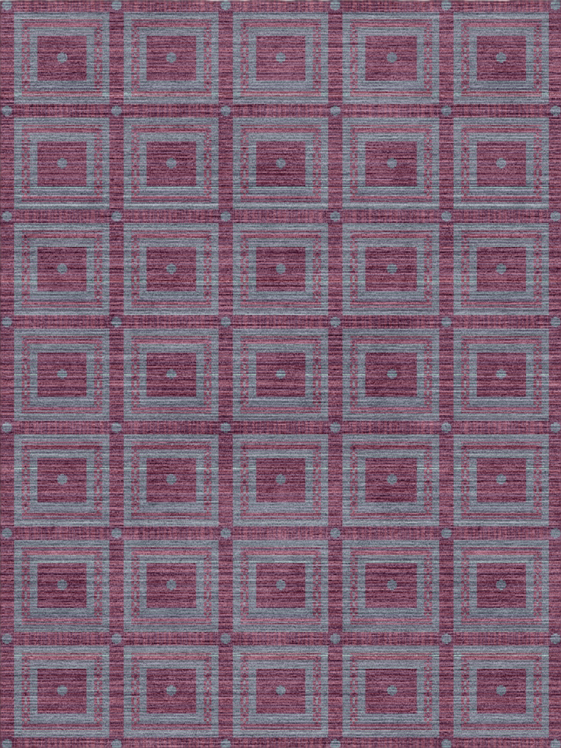 Breaking grid Rug in Cassis