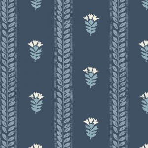 Petal Pusher Wallcovering in Lapis
