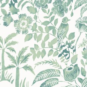 Birds of a Feather Wallcovering in Grass