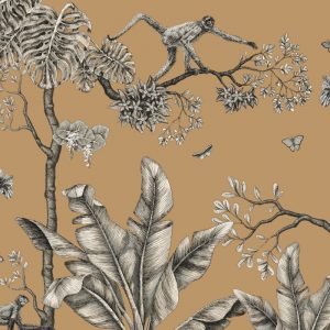 Monkey Business Wallcovering in Golden