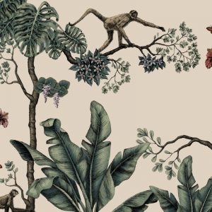 Monkey Business Wallcovering in Multiflora