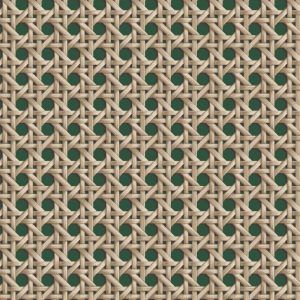 Cane Reaction Wallcovering in Emerald