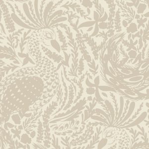 Fine Feathered Friend Wallcovering in Sea Salt