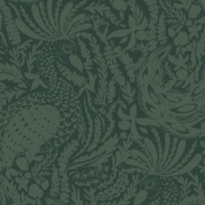 Fine Feathered Friend Wallcovering in Emerald