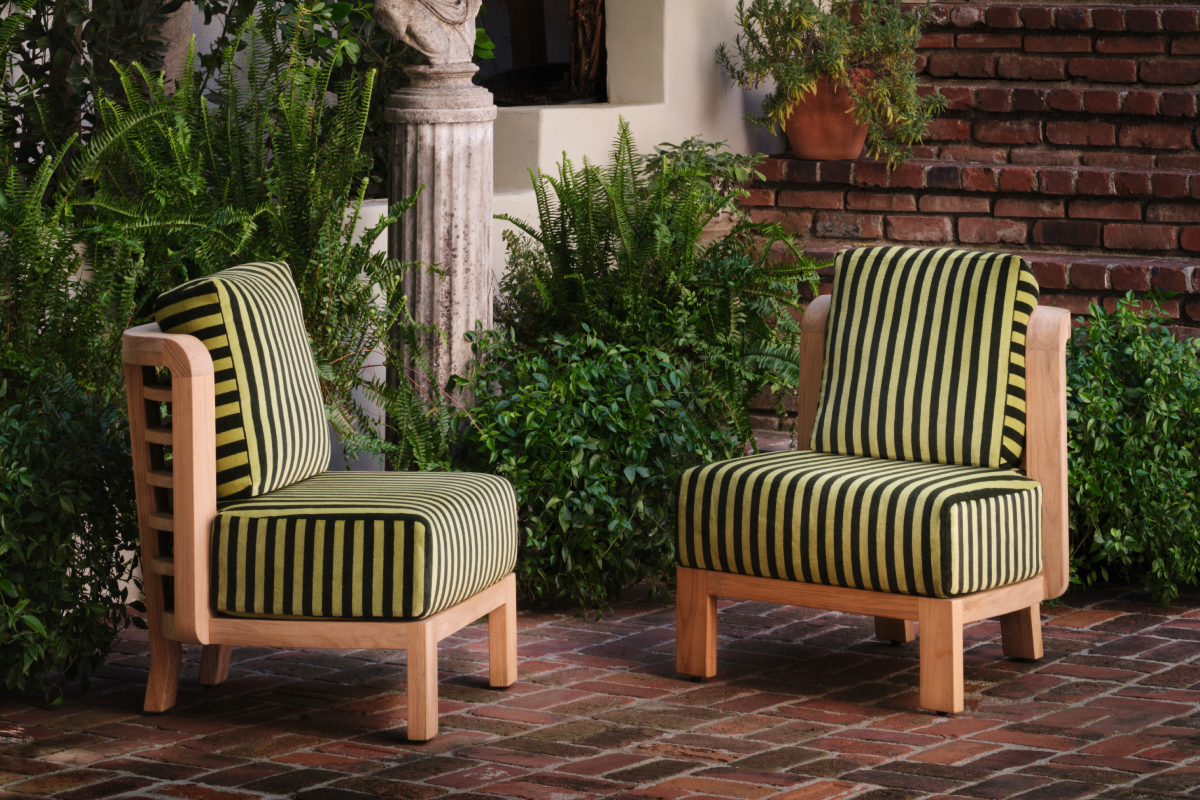 Club Stripe Upholstered Chairs