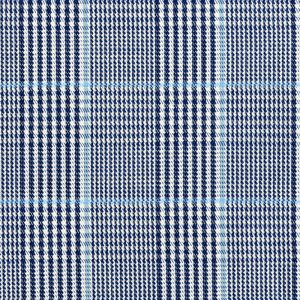 Tailored Check Fabric in Lapis