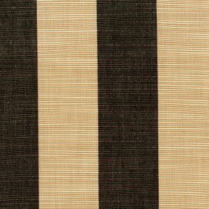 Garden Stripe Fabric in Black & Tan