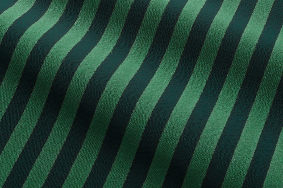 Club Stripe in Emerald / Rolling Fabric