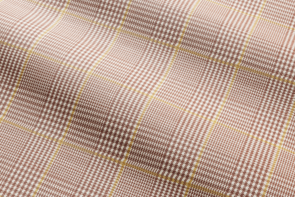 Tailored Check Rolling Fabric in Sunset